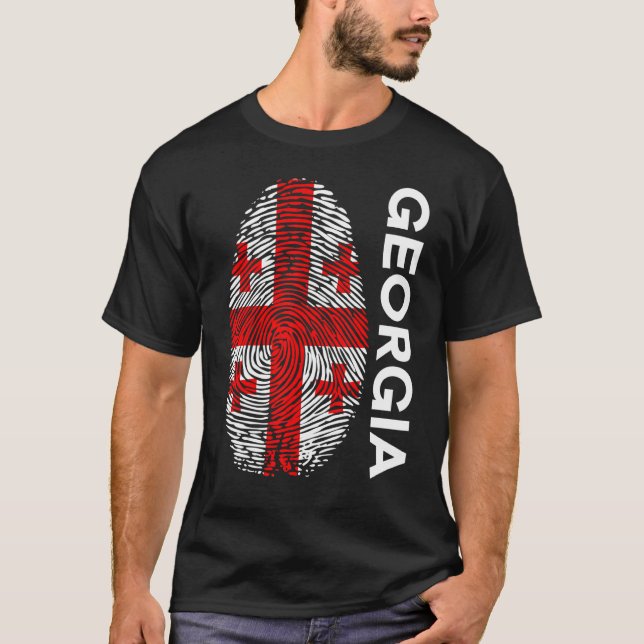 Camiseta Bandera De Huellas De Adn De Georgia (Anverso)