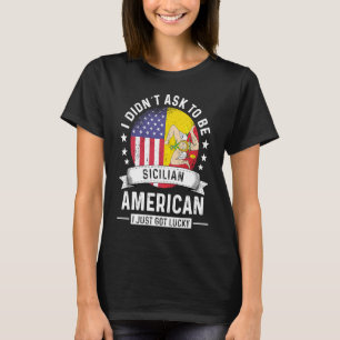 Camiseta Bandera de humor cultivado patriota siciliano amer