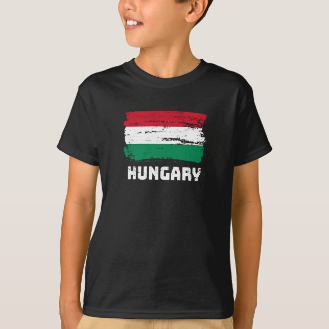 Camiseta Bandera de Hungría (Anverso)