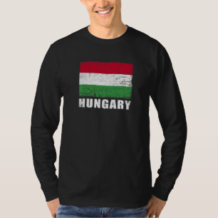 Camiseta Bandera de Hungría Grunge Bandera de País Hungría