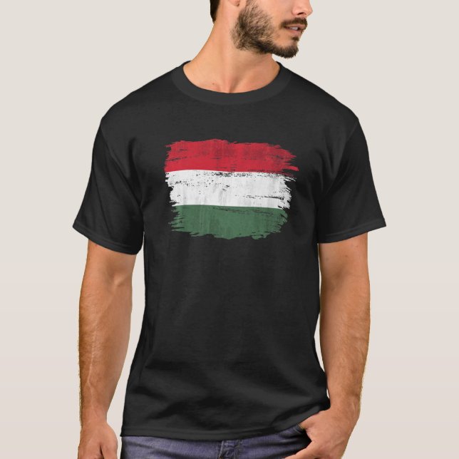 Camiseta Bandera De Hungría Vintage Para Húngaro (Anverso)