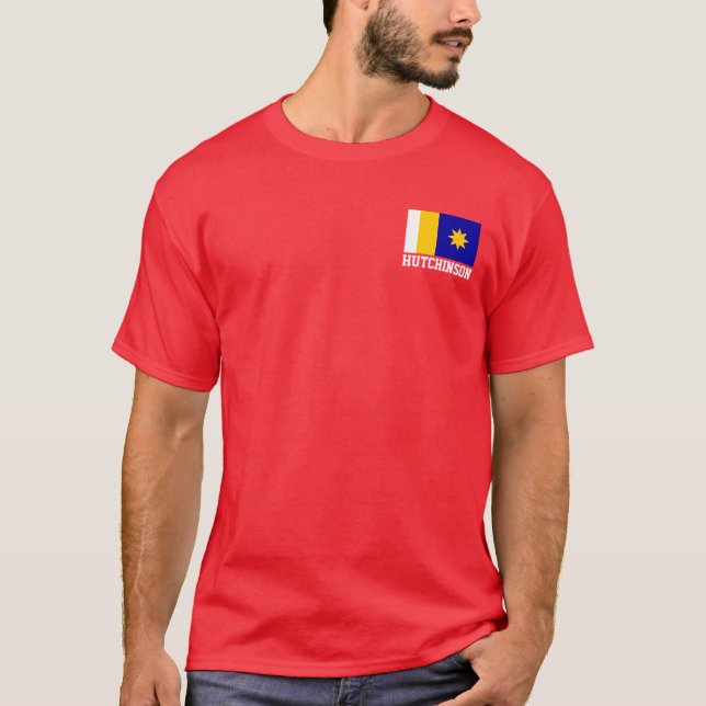 Camiseta Bandera de Hutchinson, Kansas T-Shirt (Anverso)