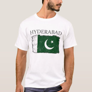 Camiseta Bandera de Hyderabad Pakistán Turista de Hyderabad