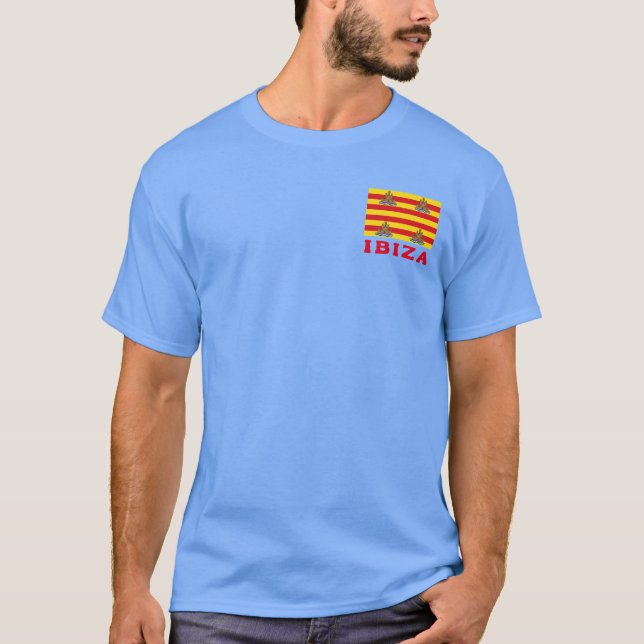 Camiseta Bandera de Ibiza, España (Anverso)