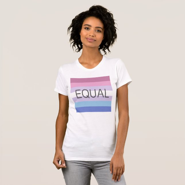 Camiseta Bandera de igualdad de género (Anverso completo)
