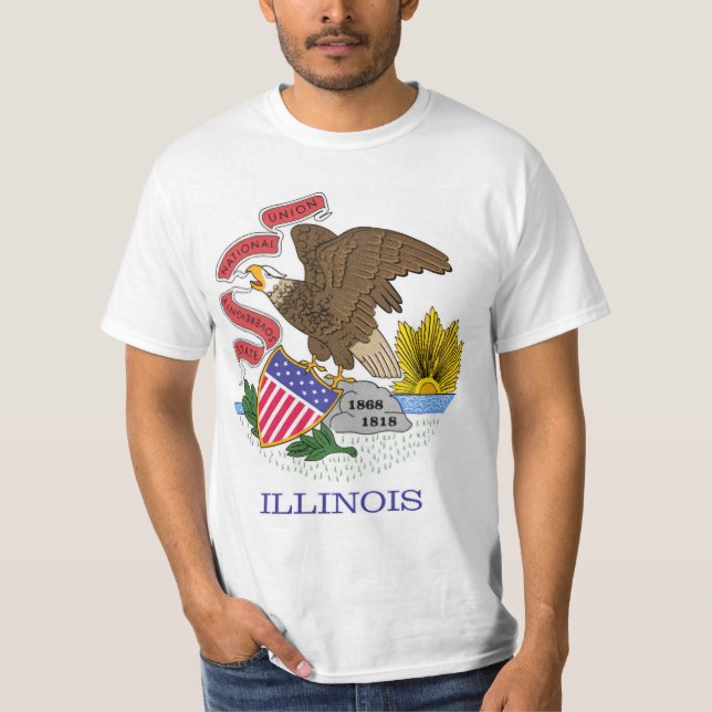 Camiseta Bandera de Illinois (Anverso)