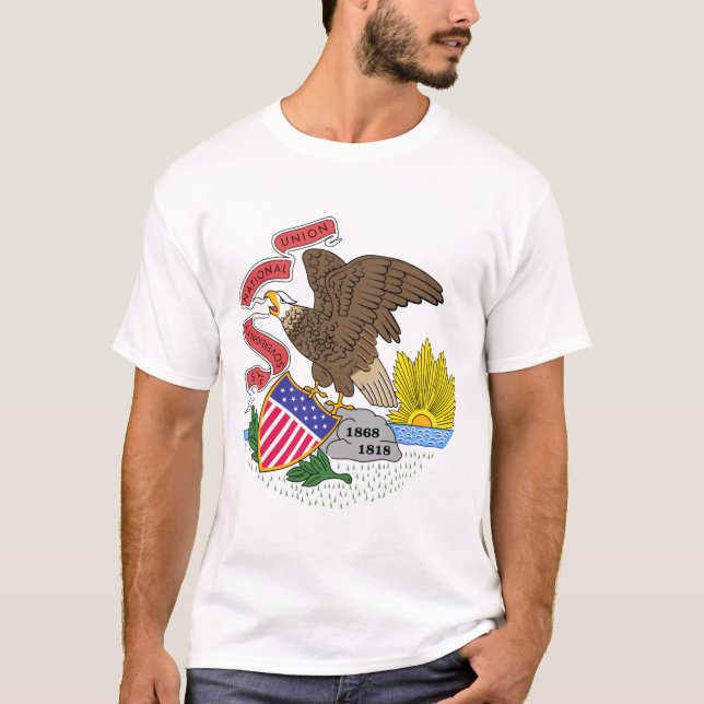 Camiseta Bandera de Illinois (Anverso)
