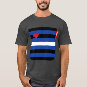 Camiseta Bandera de impresión del botón del Orgullo de cuer