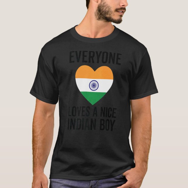 Camiseta Bandera de India a todos les gusta un buen chico i (Anverso)