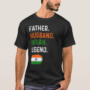 Camiseta Bandera de India de padre esposo hindú orgulloso d