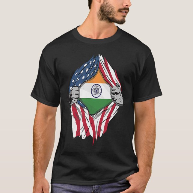 Camiseta Bandera de India dentro de mí (Anverso)