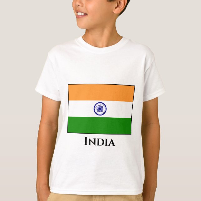 Camiseta Bandera de India (India) (Anverso)