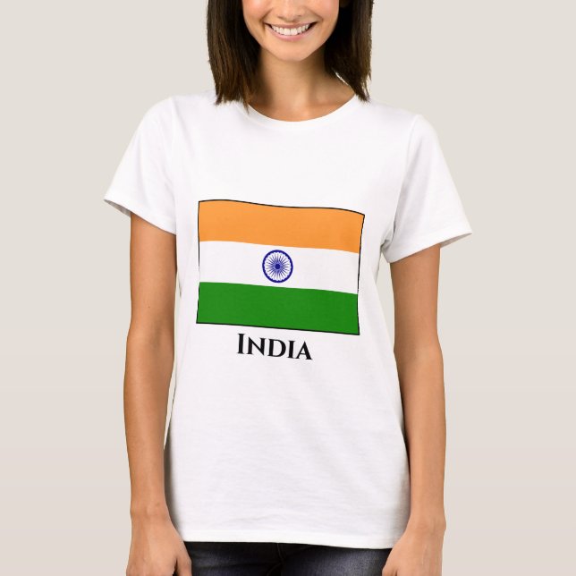 Camiseta Bandera de India (India) (Anverso)