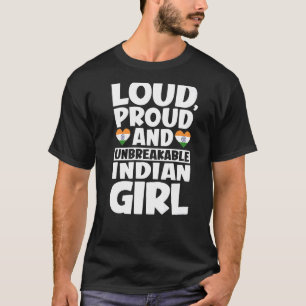 Camiseta Bandera de India Orgullosa Hombres y Mujeres
