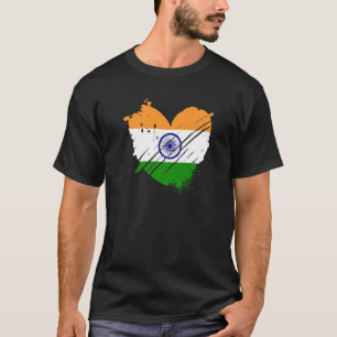 Camiseta Bandera de India que amo a India. Está en mi ADN p