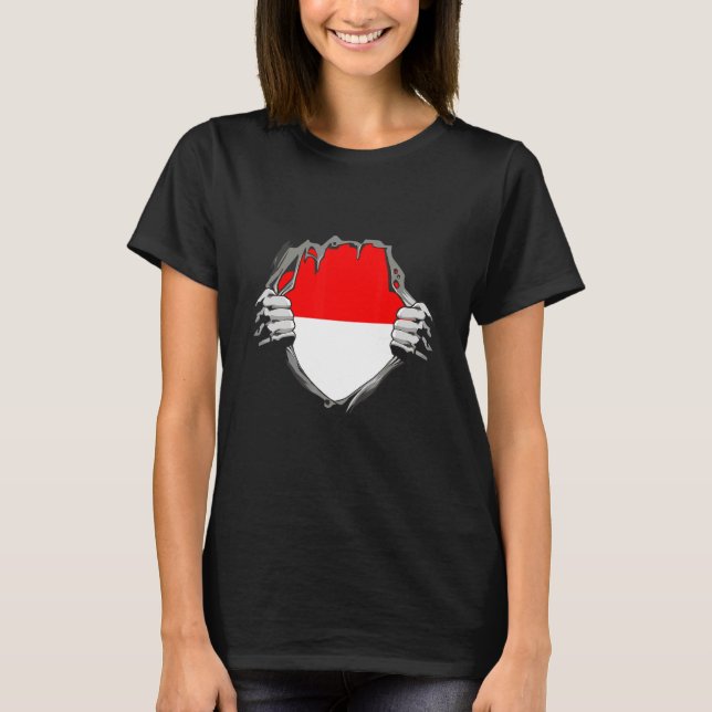 Camiseta Bandera de Indonesia (Anverso)
