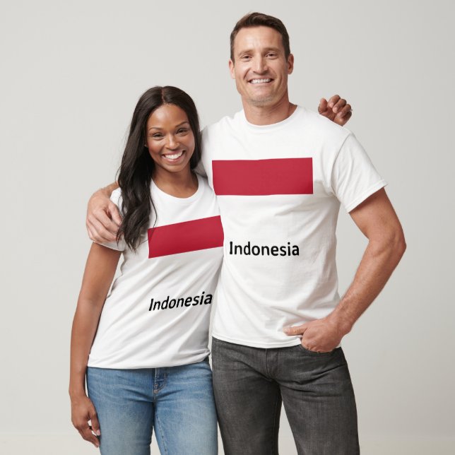 Camiseta Bandera de Indonesia (Unisexo)