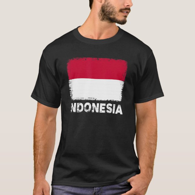 Camiseta Bandera de Indonesia Apoya a las mujeres de Indone (Anverso)