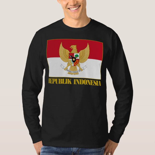 Camiseta Bandera de Indonesia con COA (Anverso)