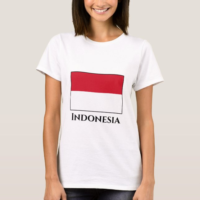 Camiseta Bandera de Indonesia (indonesia) (Anverso)