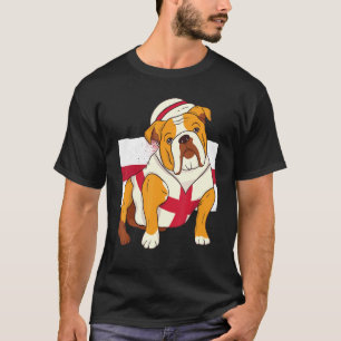 Camiseta Bandera de Inglaterra Bulldog inglés masculino spo