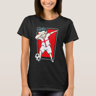 Camiseta Bandera de Inglaterra Dabbing Soccer Boy Suplement