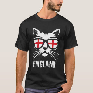 Camiseta Bandera de Inglaterra de gato 1