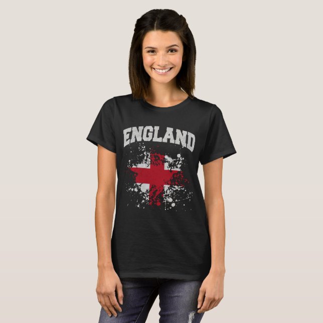 Camiseta Bandera de Inglaterra Salpicada (Anverso completo)