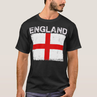 Camiseta Bandera de Inglaterra Vintage Deportes de ropa de 