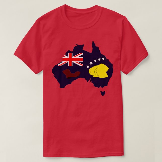 Camiseta Bandera de inicio australiana (Diseño del anverso)