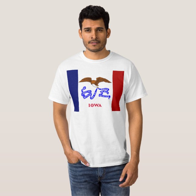 Camiseta Bandera de Iowa (Anverso completo)