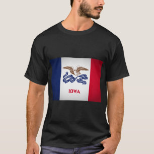 Camiseta Bandera de Iowa de Estado Sobredimensionada