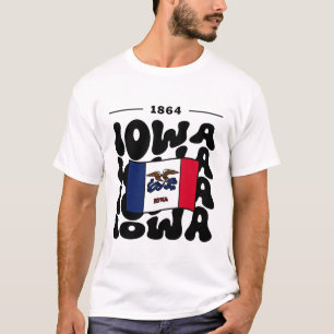 Camiseta bandera de Iowa EE. UU.