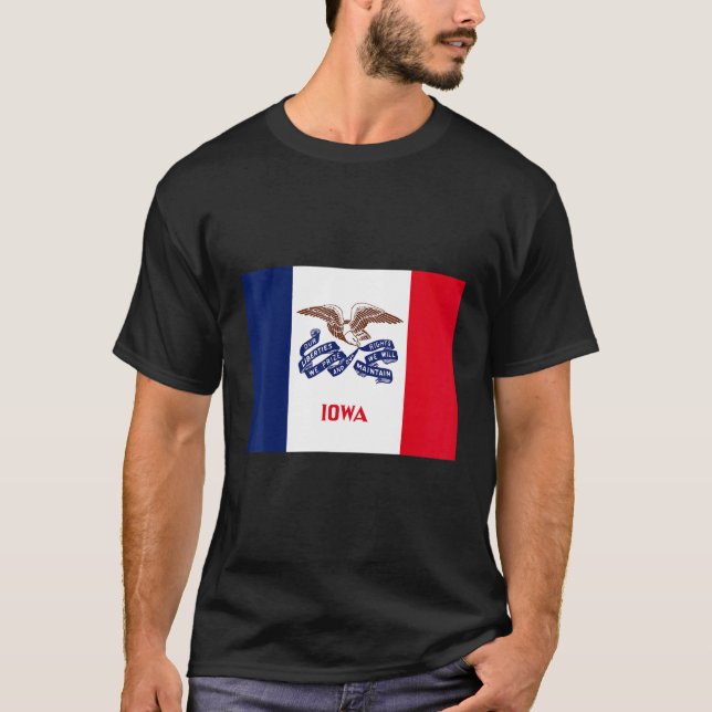 Camiseta Bandera De Iowa State Usa (Anverso)