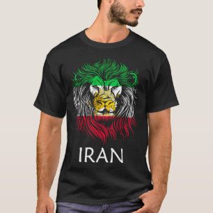 Camiseta Bandera de Irán con cabeza de león Irán