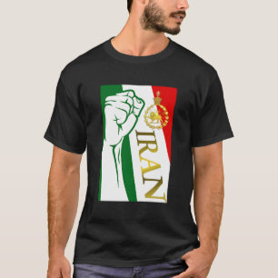 Camiseta Bandera De Irán Con Corona Pahlavi