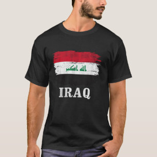 Camiseta Bandera De Iraq Vintage Para Regalo Iraquí