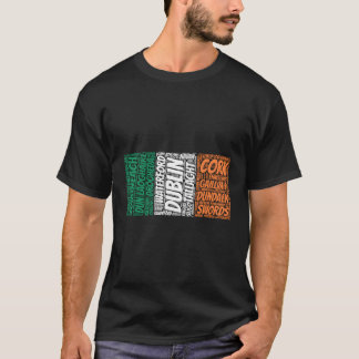 Camiseta Bandera de Irlanda con nombre de ciudad irlandesa