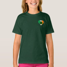 Bandera de Irlanda Corazón con Shamrock St. Patric