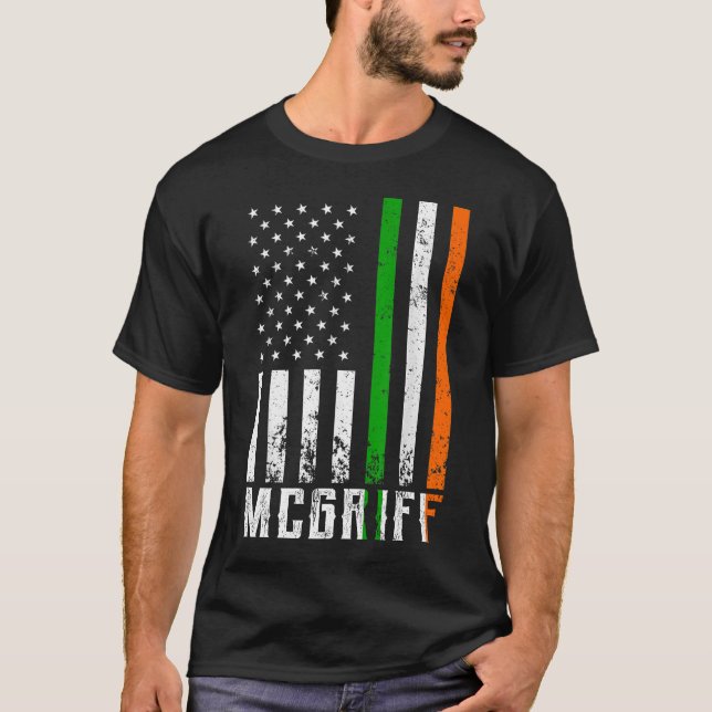 Camiseta Bandera de Irlanda de la familia irlandesa MCGRIFF (Anverso)