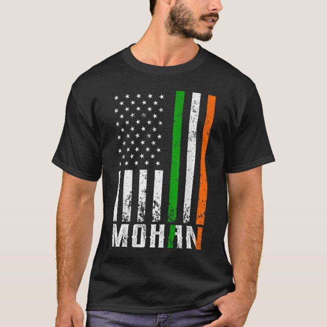 Camiseta Bandera de Irlanda de la familia irlandesa MOHAN (Anverso)