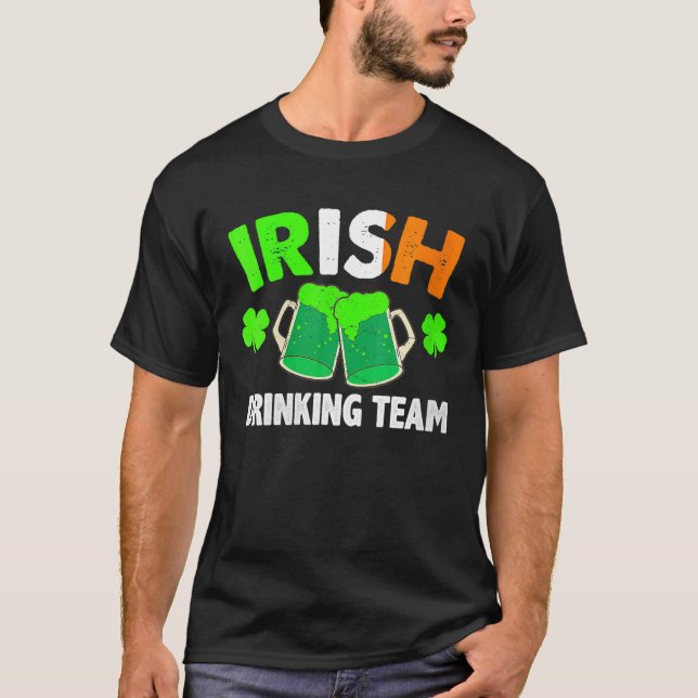 Camiseta Bandera de Irlanda del equipo de BEBIDAS IRLANDESE (Anverso)