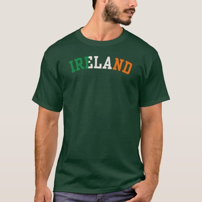 Camiseta Bandera de Irlanda Orgullo de Sta Patrones Día Ver (Anverso)