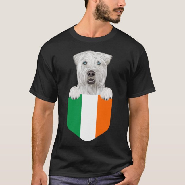 Camiseta Bandera De Irlanda Rueda Recubierta Blanda Perro T (Anverso)