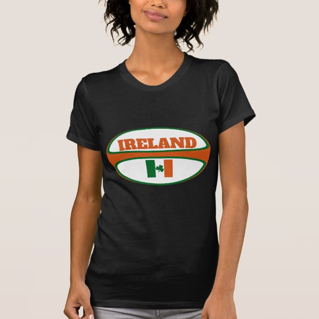 Camiseta Bandera de Irlanda Rugby Ball (Anverso)