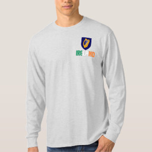 Camiseta Bandera de Irlanda y Patriótico del Escudo de Arma