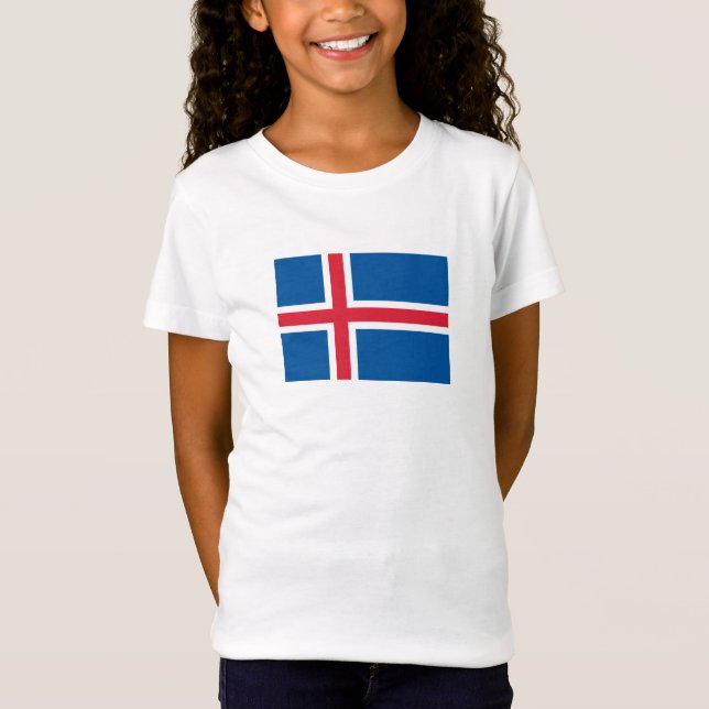 Camiseta Bandera de Islandia (Anverso)