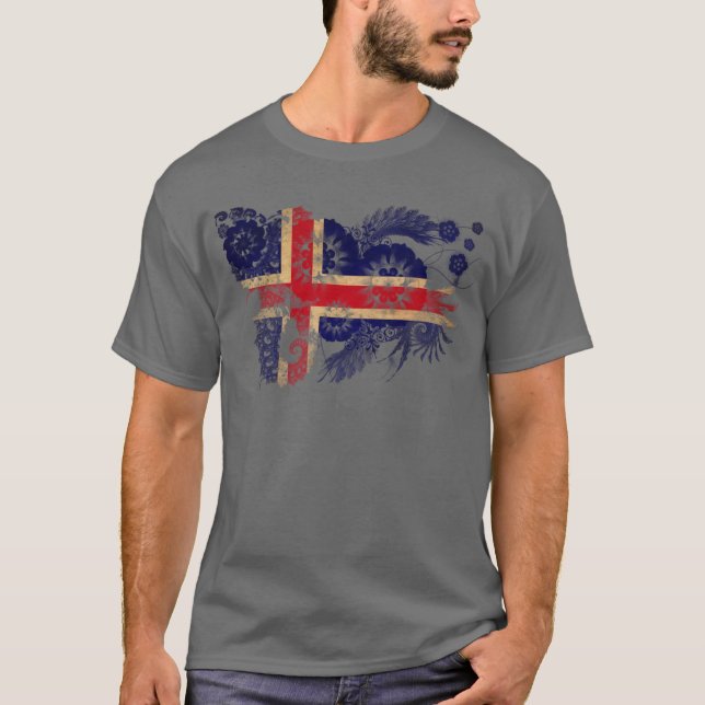 Camiseta Bandera de Islandia (Anverso)