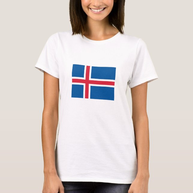 Camiseta Bandera de Islandia (Anverso)
