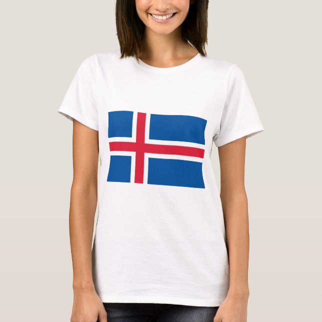 Camiseta Bandera de Islandia (Anverso)